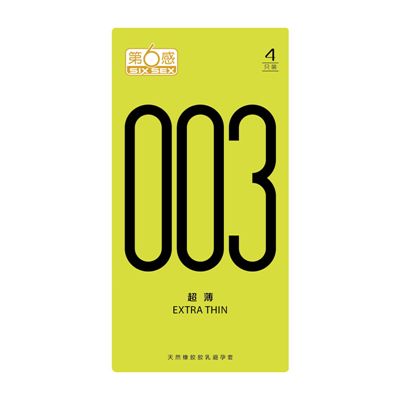 【福利品】第6感超薄003避孕套4只装